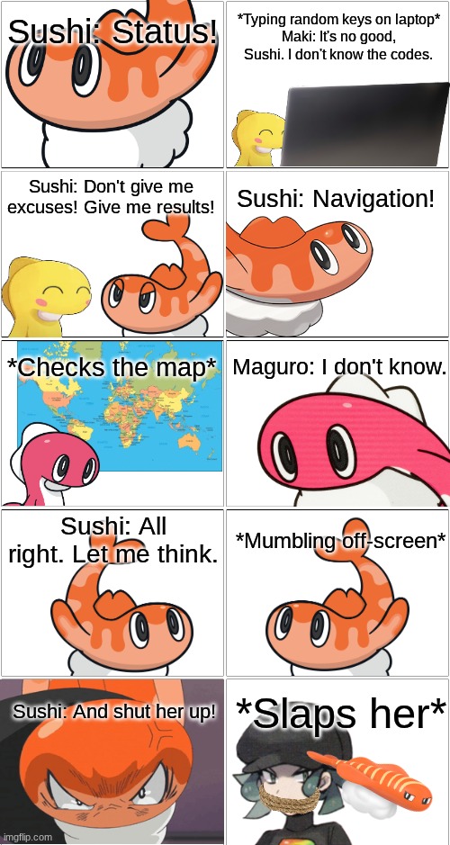 The Tatsugiris of Maske Castle.mp3 | image tagged in sushi,maki,maguro,sashimi,comic | made w/ Imgflip meme maker