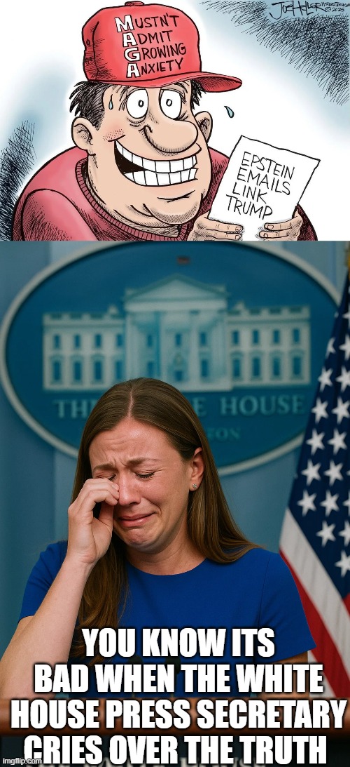 I know the person isn't blond but she was literally in tears | YOU KNOW ITS BAD WHEN THE WHITE HOUSE PRESS SECRETARY CRIES OVER THE TRUTH | made w/ Imgflip meme maker