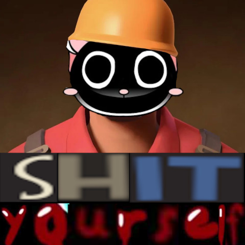 SHIT yourself (repost of an older meme of mine except without the watermark) | image tagged in pretty blood,team fortress 2,tf2,rinny,expand dong,shitpost | made w/ Imgflip meme maker