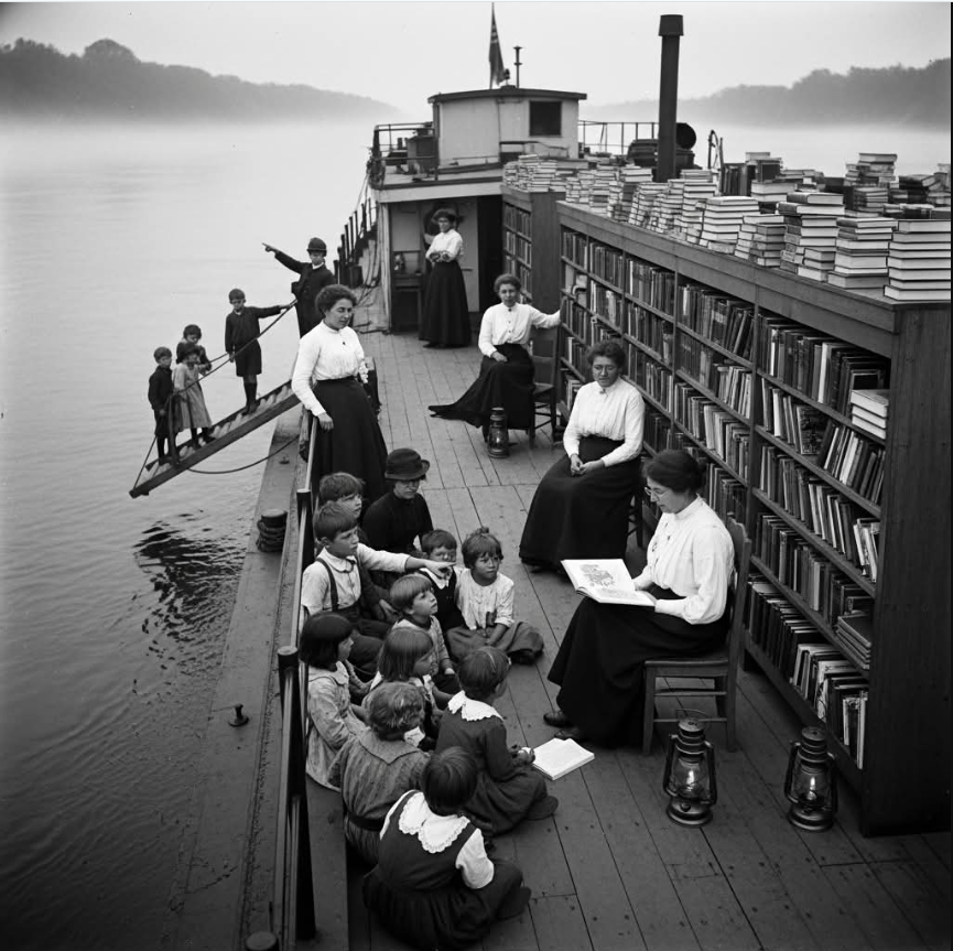 The Book Boat Women of the Mississippi 1904 Blank Meme Template