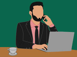 Man Checks Message on Phone Cartoon Blank Meme Template