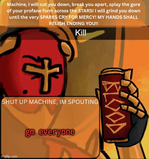 gm | gm everyone | image tagged in gabriel announcement | made w/ Imgflip meme maker