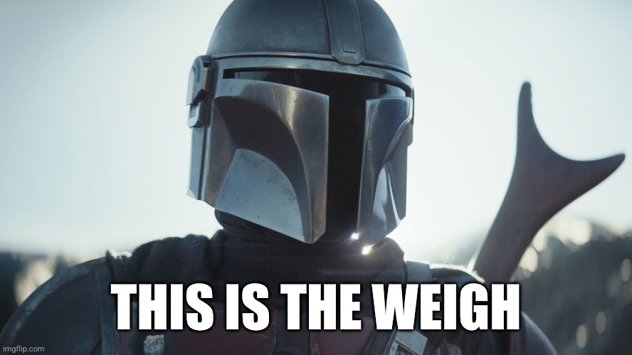 The Mandalorian. | THIS IS THE WEIGH | image tagged in the mandalorian | made w/ Imgflip meme maker