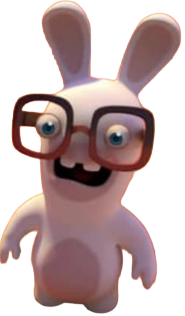 Nerdy rabbid Blank Meme Template