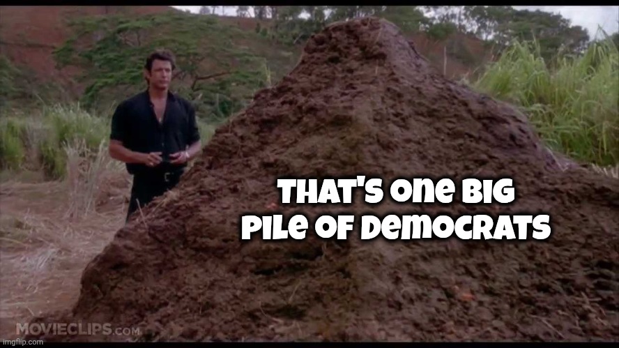 That is one big pile of shit | That's one big pile of Democrats | image tagged in that is one big pile of shit | made w/ Imgflip meme maker