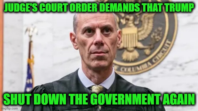 Judiciary is Getting Out of Hand | JUDGE'S COURT ORDER DEMANDS THAT TRUMP; SHUT DOWN THE GOVERNMENT AGAIN | made w/ Imgflip meme maker