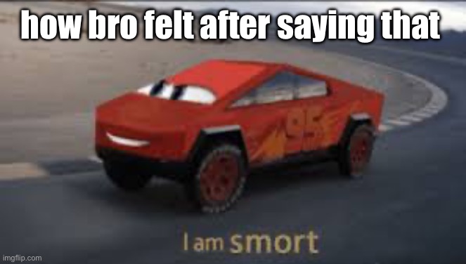 I am smort | how bro felt after saying that | image tagged in i am smort | made w/ Imgflip meme maker
