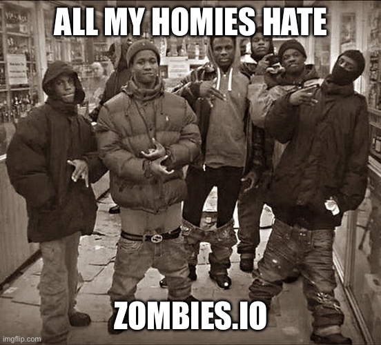 All My Homies Hate | ALL MY HOMIES HATE; ZOMBIES.IO | image tagged in all my homies hate | made w/ Imgflip meme maker