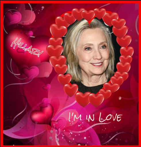 Hillary Heart Throb I'm in Love Blank Meme Template