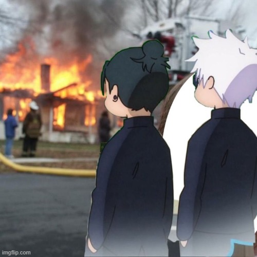 Gojo and Geto burn | image tagged in gojo and geto burn | made w/ Imgflip meme maker