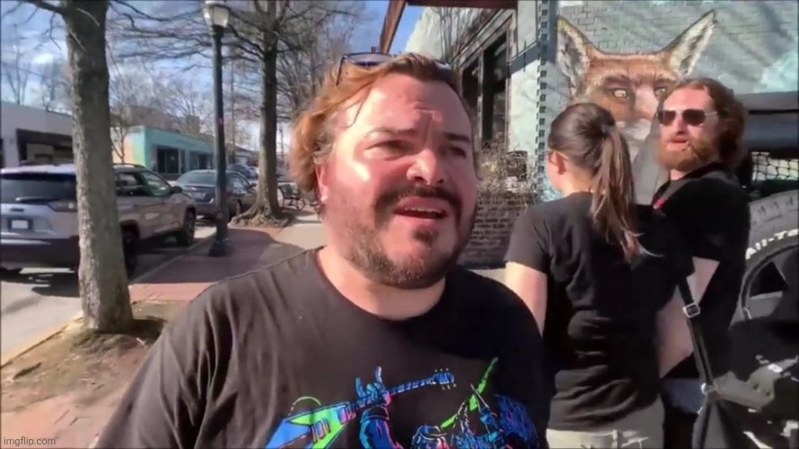 Jack Black distracted boyfriend | image tagged in jack black distracted boyfriend | made w/ Imgflip meme maker