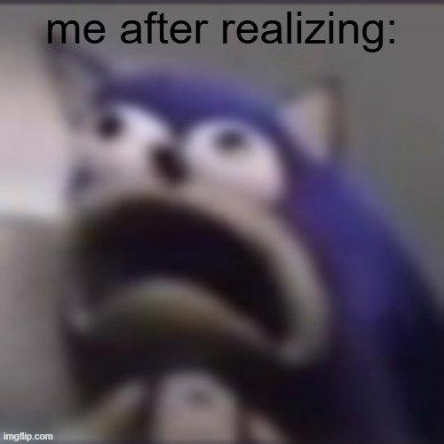 me after realizing: | image tagged in distress | made w/ Imgflip meme maker