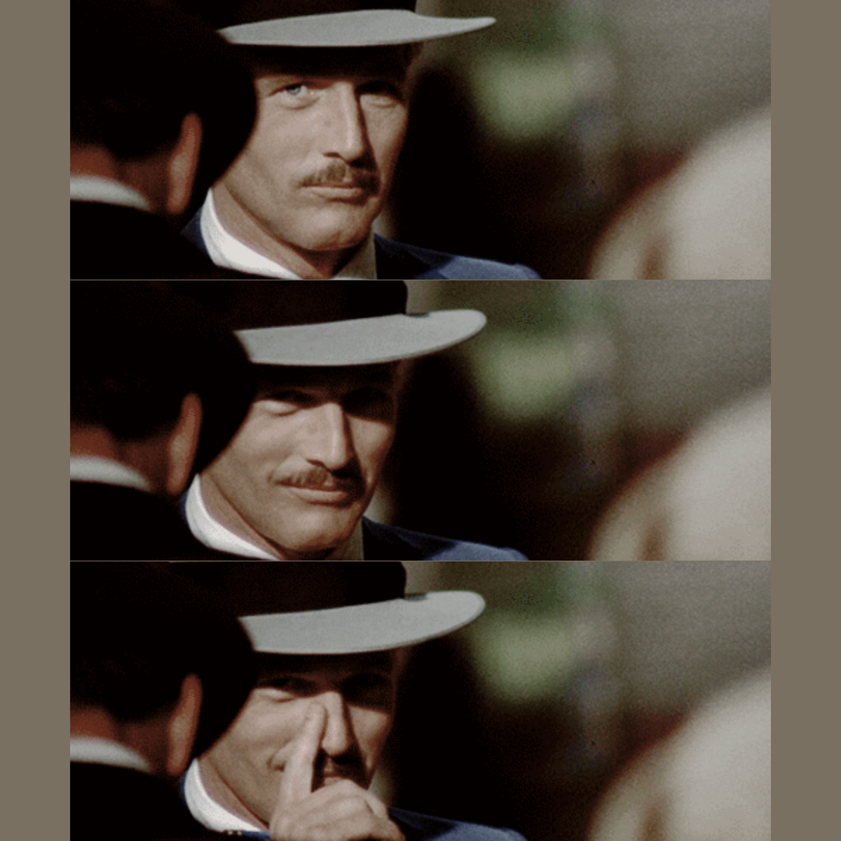 Paul Newman The Sting 3-panel Blank Meme Template