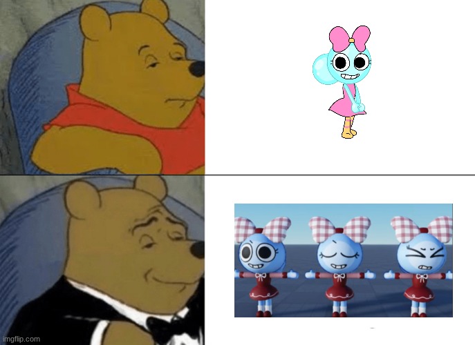 image title | image tagged in memes,tuxedo winnie the pooh,dandy's world | made w/ Imgflip meme maker