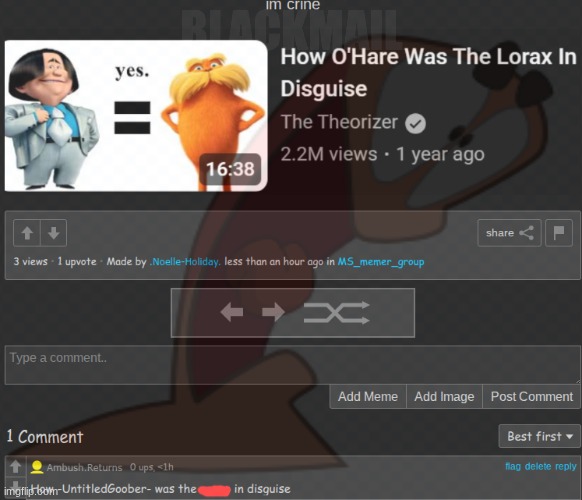 I'm tired. He's at it again. Gn chat. | BLACKMAIL | made w/ Imgflip meme maker