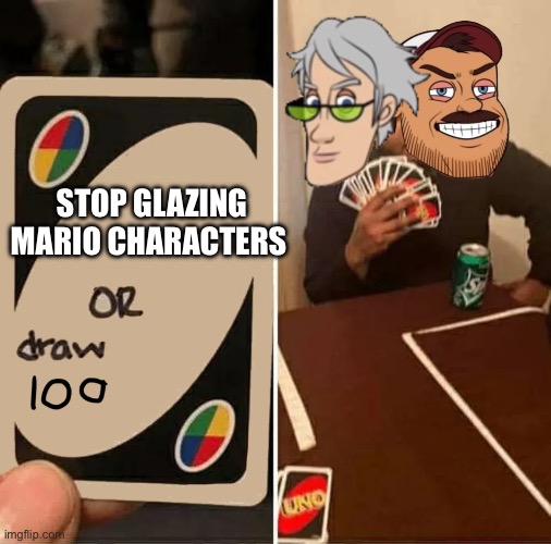 Post 4 of Death Battle Slander (More specifically Mario vs Sonic 2018) | STOP GLAZING MARIO CHARACTERS | image tagged in batman | made w/ Imgflip meme maker
