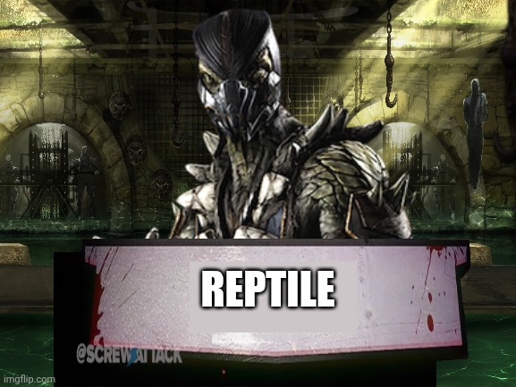 Reptile sneak his way into death battle | REPTILE | image tagged in death battle,mortal kombat | made w/ Imgflip meme maker