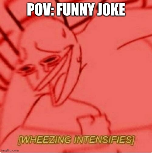 Wheeze | POV: FUNNY JOKE | image tagged in wheeze | made w/ Imgflip meme maker