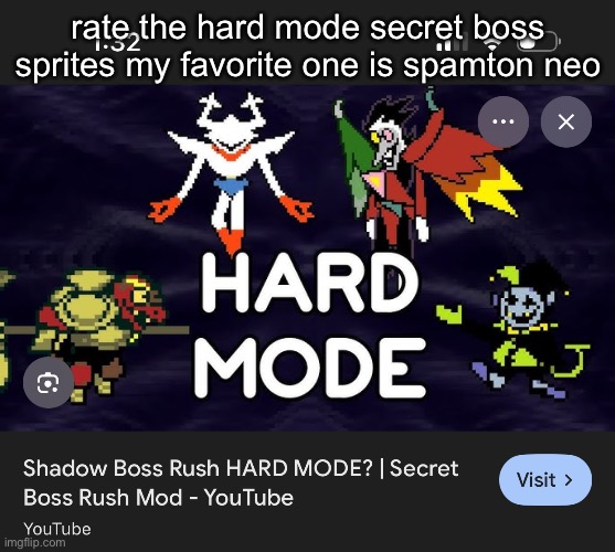 rate the hard mode secret boss sprites my favorite one is spamton neo | made w/ Imgflip meme maker