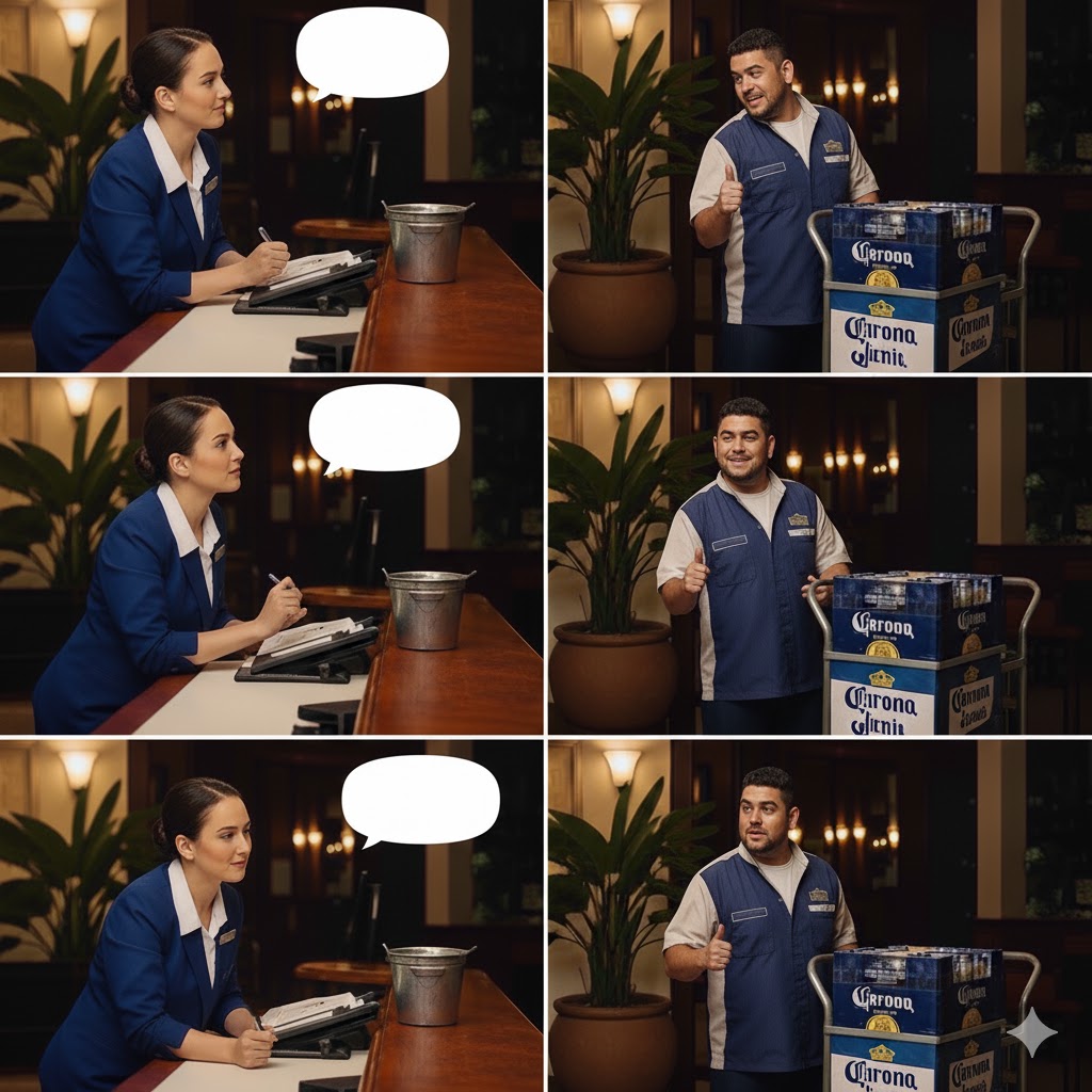 The receptionist and the driver Blank Meme Template