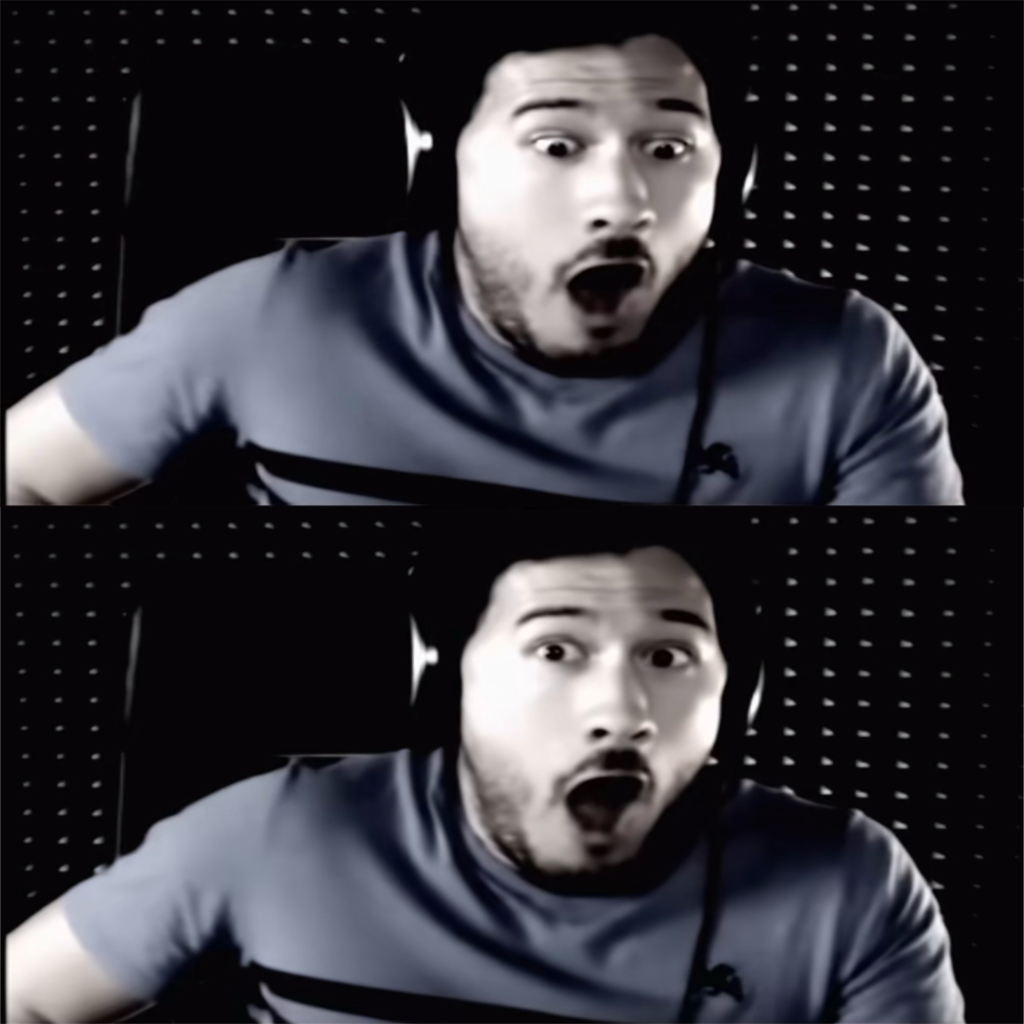 markiplier shocked Blank Meme Template