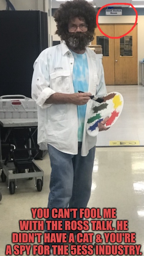 YOU CAN'T FOOL ME WITH THE ROSS TALK. HE DIDN'T HAVE A CAT & YOU'RE A SPY FOR THE 5ESS INDUSTRY. | made w/ Imgflip meme maker