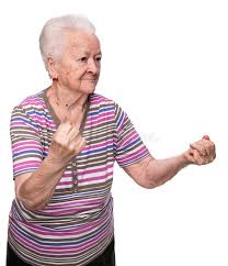 Old woman fight me Blank Meme Template
