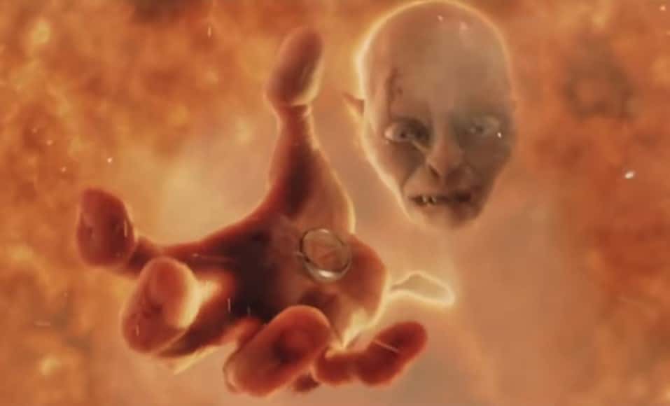 Gollum in lava Blank Meme Template