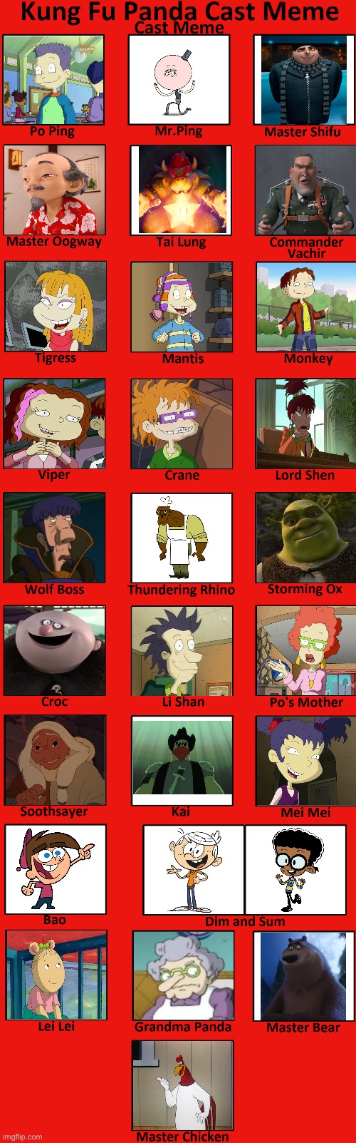 Kung Fu Rugrat | image tagged in kung fu panda cast meme | made w/ Imgflip meme maker