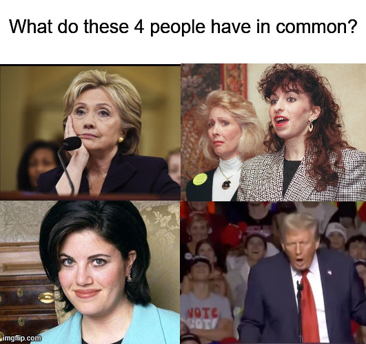 Blank Comic Panel 2x2 | What do these 4 people have in common? | image tagged in memes,blank comic panel 2x2 | made w/ Imgflip meme maker