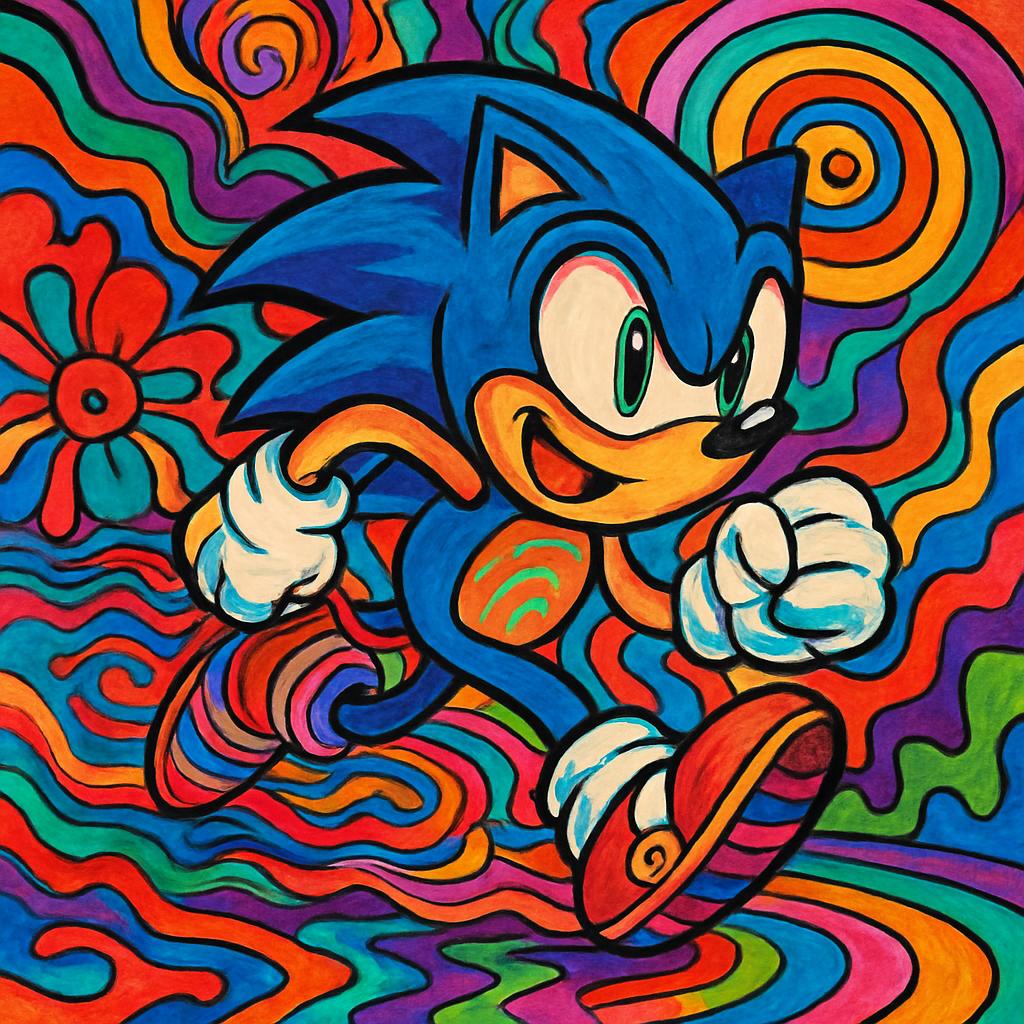 Sonic correndo Blank Meme Template