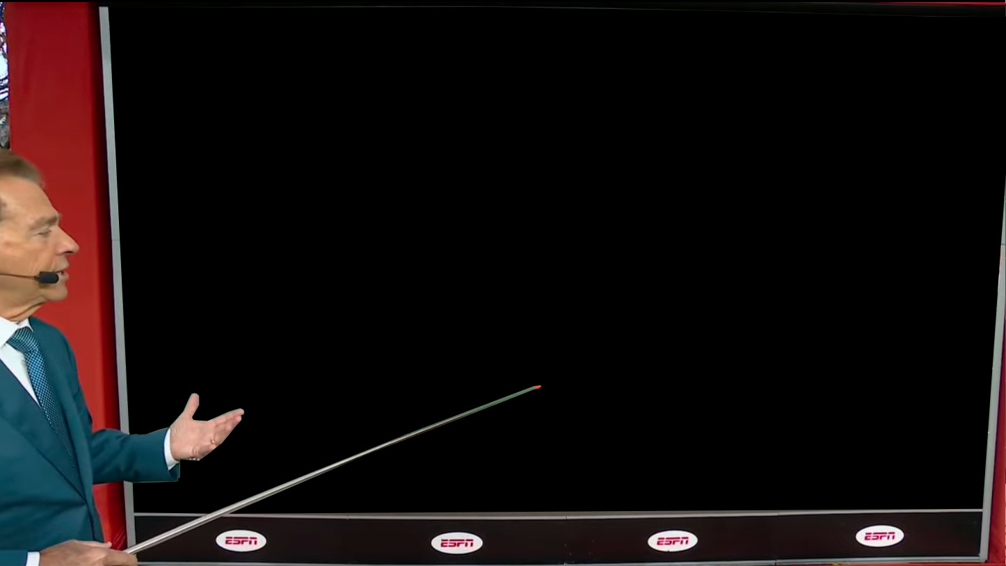 Saban with a blank telestrator Blank Meme Template