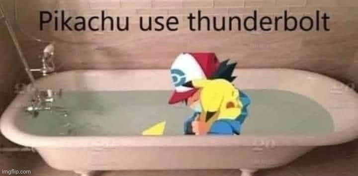 Pikachu use Thunderbolt | image tagged in pikachu use thunderbolt | made w/ Imgflip meme maker