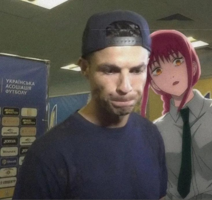 High Quality Ronaldo and Makima Blank Meme Template