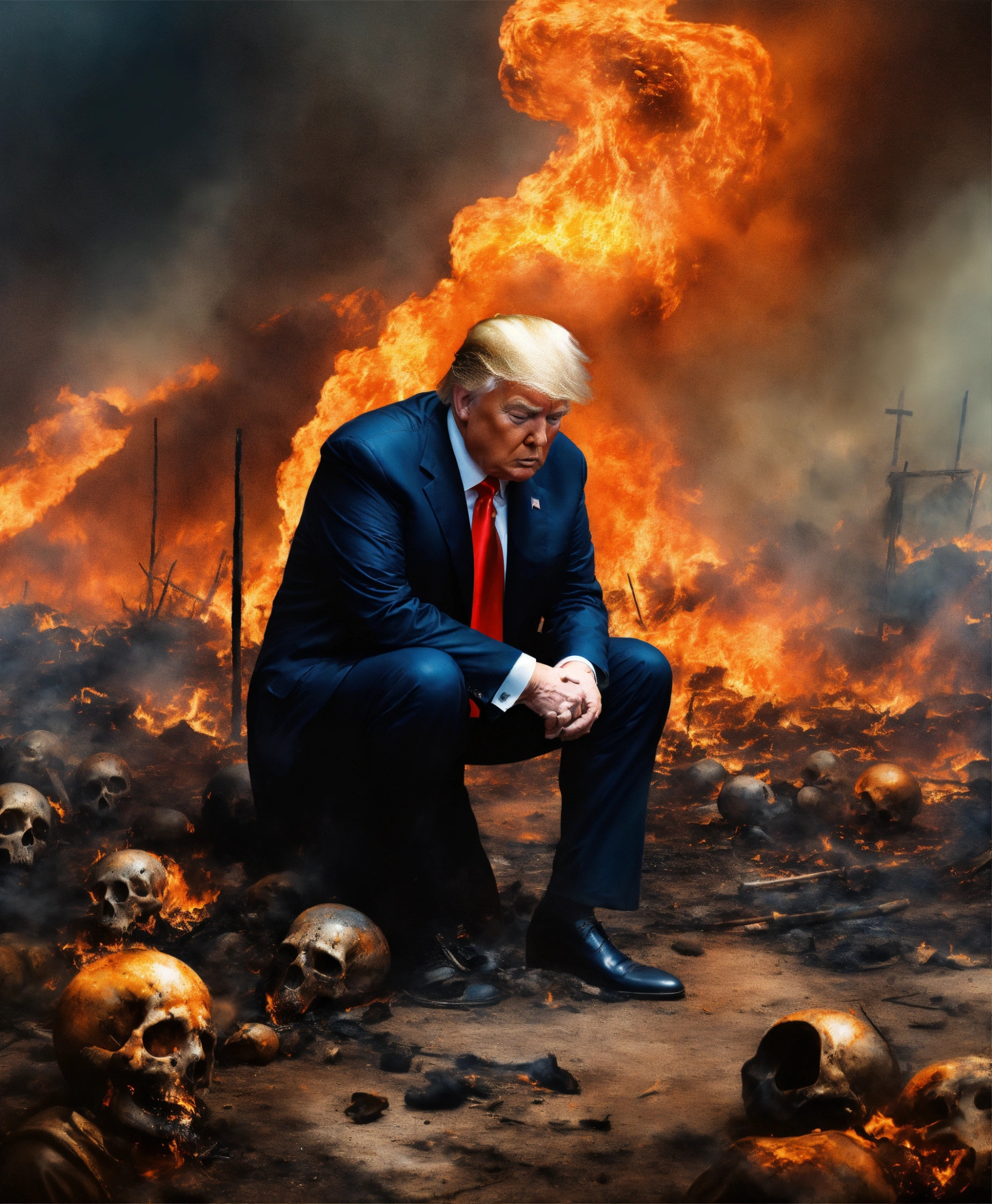 "No Foreign Wars" Trump gets Americans killed as distraction Blank Meme Template