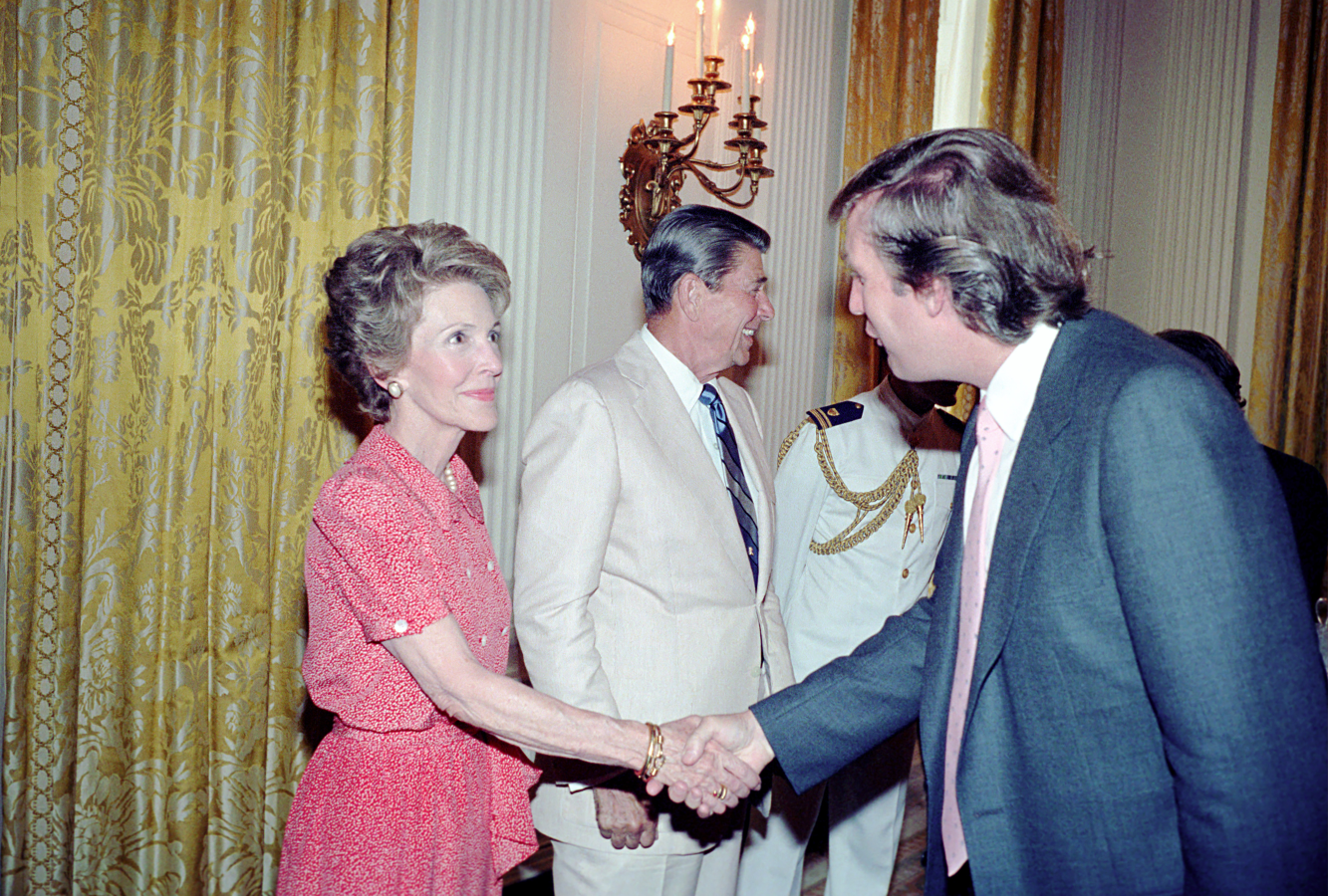 Donald Trump and Nancy Reagan Blank Meme Template