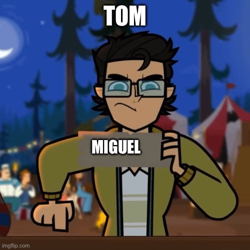 Disventure Camp Spencer Vote | TOM; MIGUEL | image tagged in disventure camp spencer vote | made w/ Imgflip meme maker