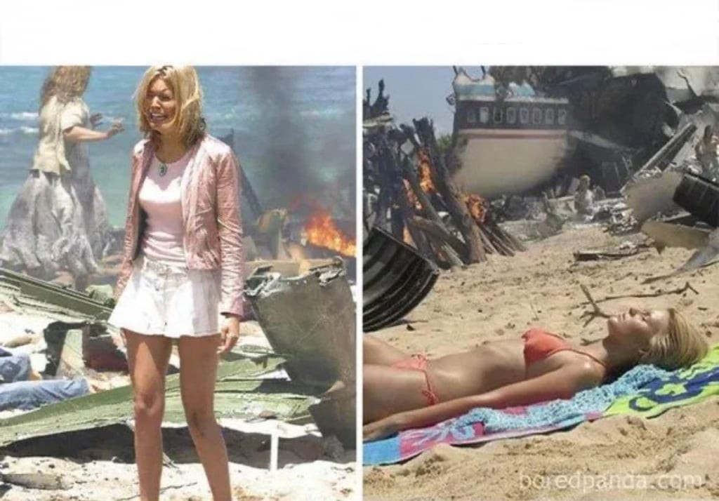 Junior Senior developer at burning beach Blank Meme Template