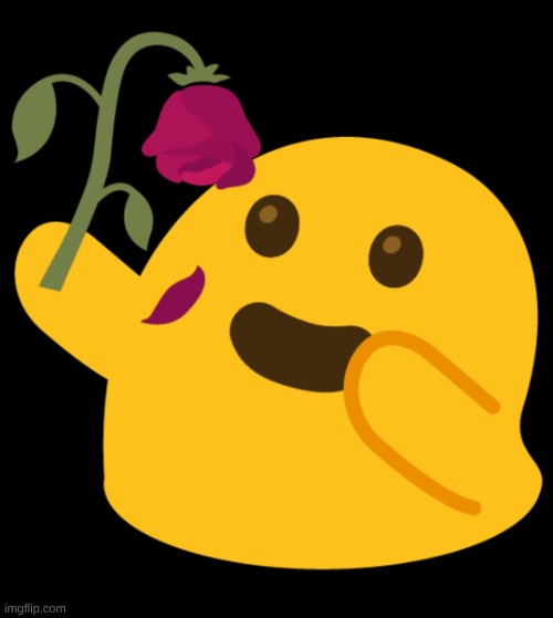 Emoji holding a dying rose | image tagged in emoji holding a dying rose | made w/ Imgflip meme maker