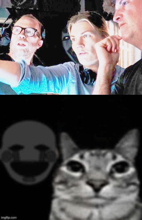 . | image tagged in puppet behind cat | made w/ Imgflip meme maker