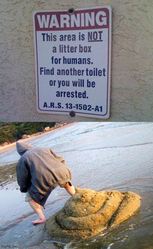 Find Another Toilet | image tagged in pooping,public restrooms,arrested,funny signs,hilarious memes,litter box | made w/ Imgflip meme maker