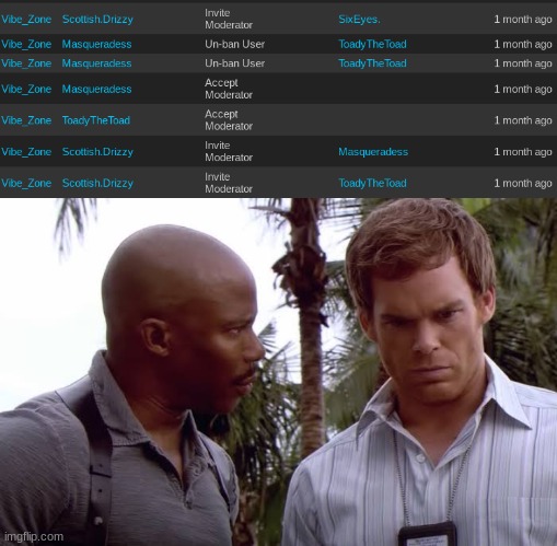 image tagged in doakes suspecting dexter | made w/ Imgflip meme maker