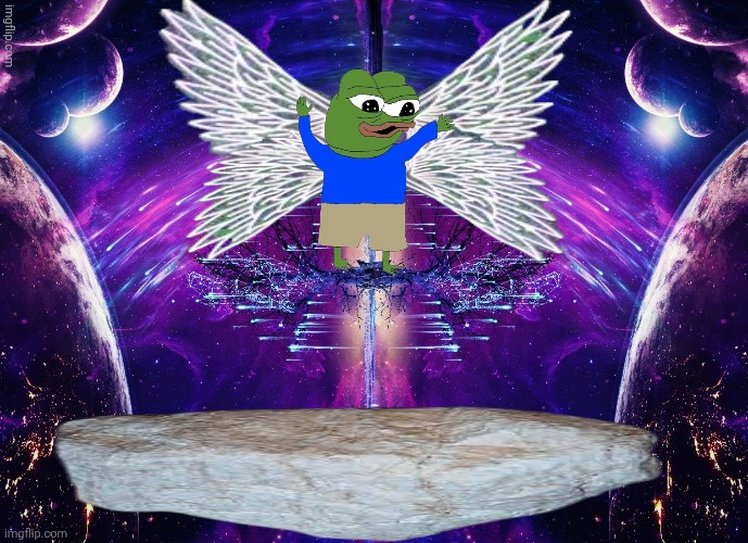 Apu the frog meme | image tagged in angels | made w/ Imgflip meme maker