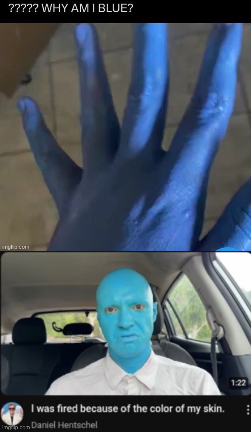 image tagged in i was fired because of the color of my skin | made w/ Imgflip meme maker