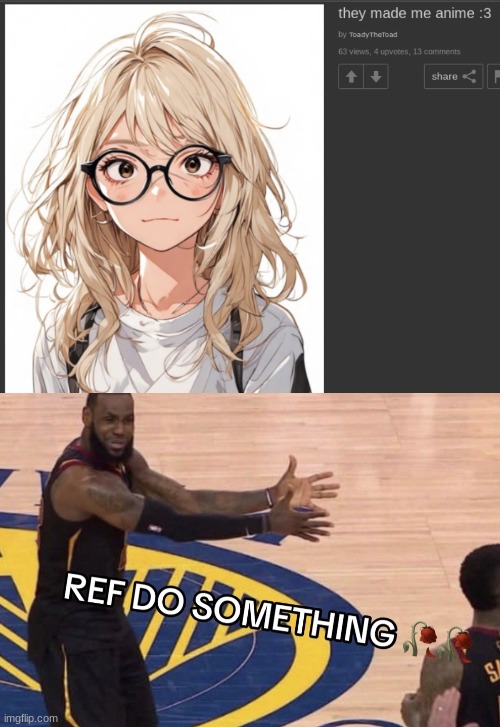 ok yeah no ts mf is using the same ai generator rosewater does it doesn't get clearer than this | image tagged in ref do something | made w/ Imgflip meme maker