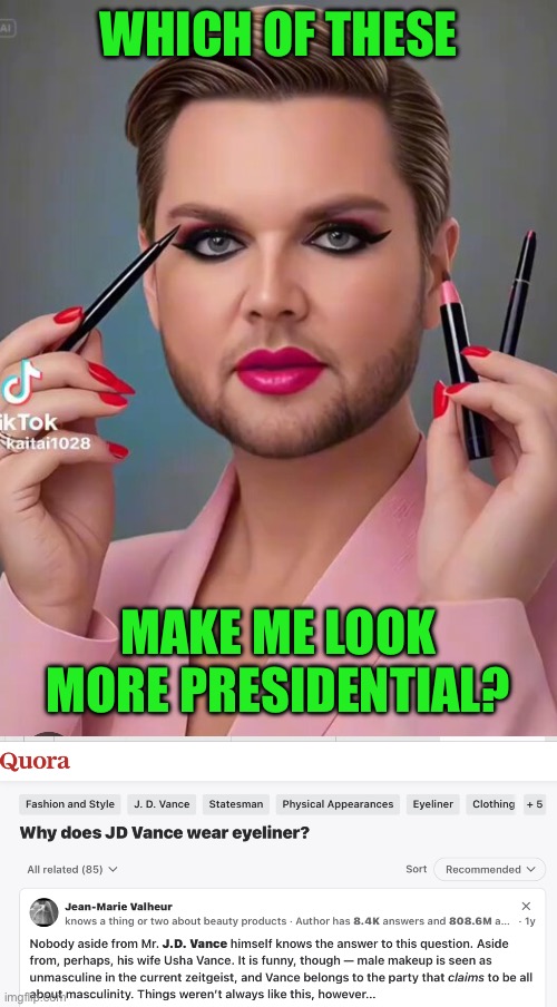 WHICH OF THESE; MAKE ME LOOK MORE PRESIDENTIAL? | made w/ Imgflip meme maker