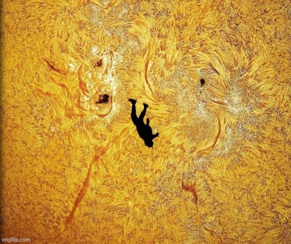 Skydiver in front of the sunPhoto credit: Andrew McCarthy | image tagged in sun,skydiving,awesome,photography | made w/ Imgflip meme maker