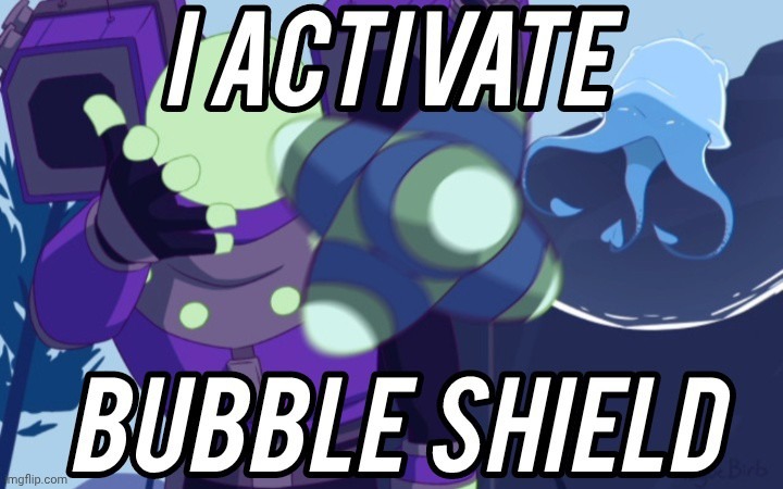 Top and bottom posts are protected from any unexpected bubble speeches | image tagged in ror2 engineer bubble shield | made w/ Imgflip meme maker