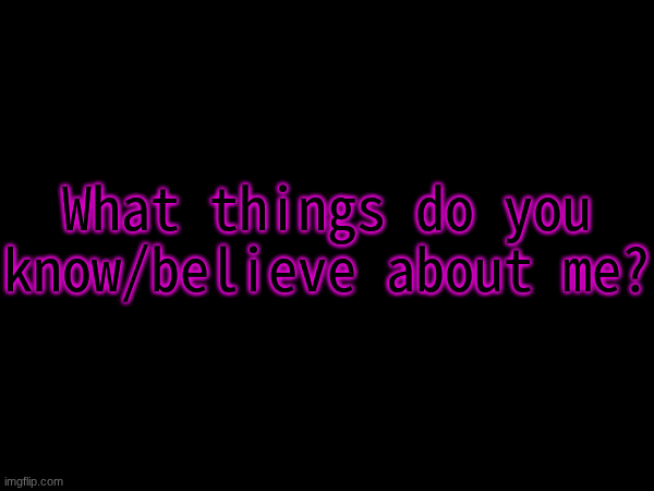 What do you believe about me? Blank Meme Template