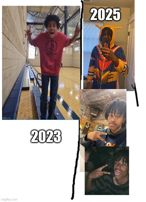 chat did i glow up | 2025; 2023 | made w/ Imgflip meme maker